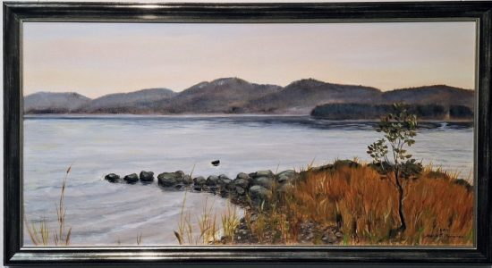 Syksyllä Kolin Lähellä, 850 €, öljymaalaus 2021, koko 40 x 80 cm