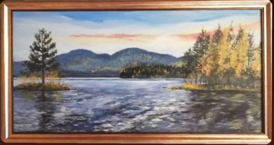 Syksy Saapu Kolille, 850 €, akryylimaalaus 2020, koko 40 x 80 cm + kehykset
